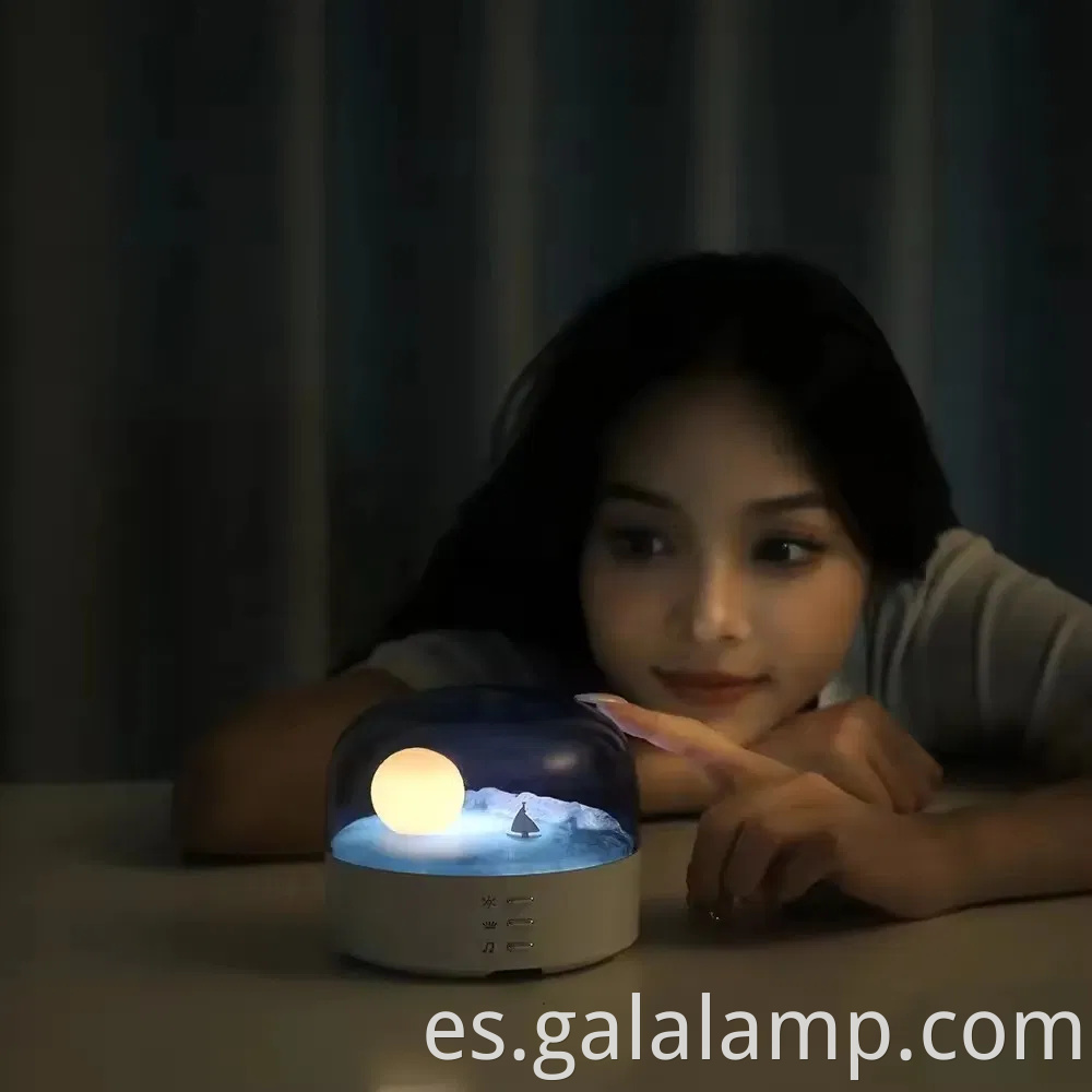 Elegante altavoz Bluetooth de luz de luna con relajante brillo de noche